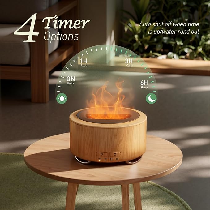 Essential Oil Diffuser for Home: 500ML Aroma Diffuser for Hotel Office Yoga Room - Humidifier with 9 Colors LED Night Light for Kids/Women Home Relaxation,Dark Yellow