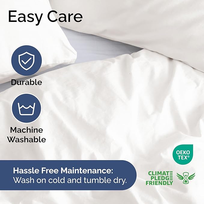 Duvet Cover Twin/Twin XL Size Set - Extra Soft Duvet Cover 68 x 90 with 1 Pillow Sham - Hotel Luxury, Easy Care and Fade Free w/ Zipper Closures & Ties - Comfy, Breathable Bedding Set (Antique White)
