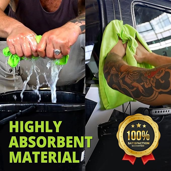 HELOMOR 6 Extra Large Floor Microfiber Cleaning Clothes, 30"x18" for Squeegee Mop, Multi-Purpose Color Rags, Reusable for House Floor Kitchen Car Window Highly Absorbent, Lint and Streak Free