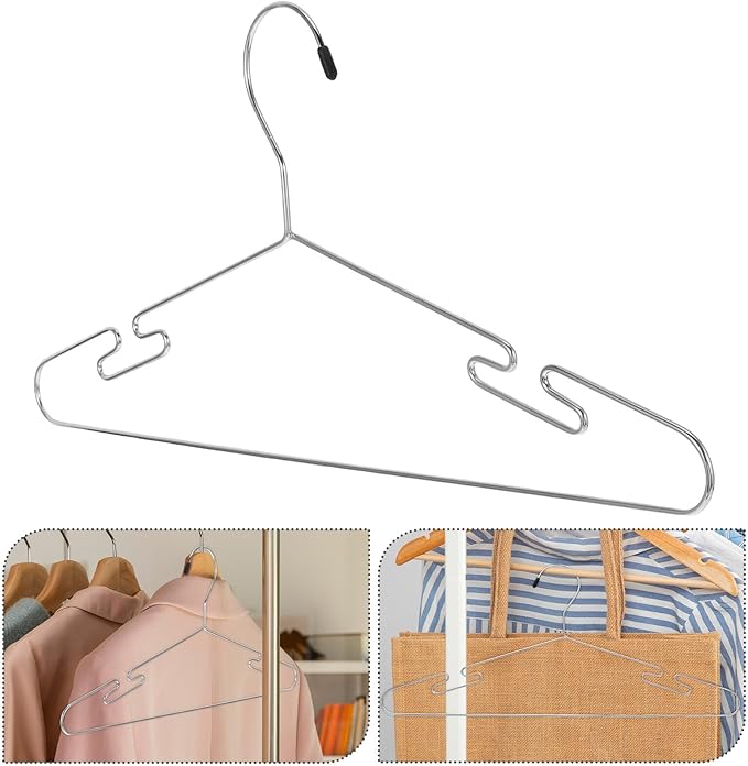 5Pcs Multi-Functional Coat Hangers Household Closet Organizers for Pants Skirts Shirts Sweaters Lightweight Wardrobe Storage for Bedroom Dorm Apartment
