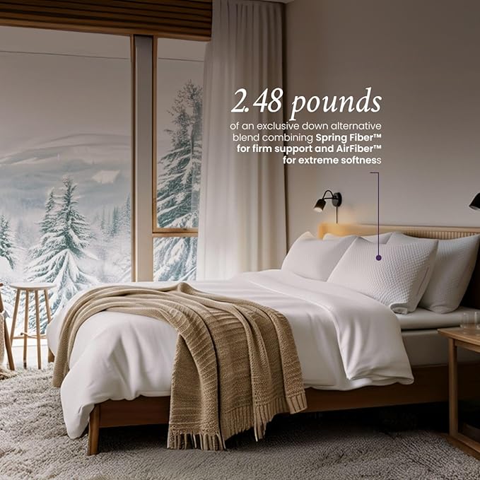 IWS I WANNA SLEEP Oslo Hotel Collection Bed Pillows Standard/Queen Size Set of 2 - Original Down Alternative Pillow, Adjustable Luxury Pillow for Side, Back and Stomach Sleepers, Norway Designed