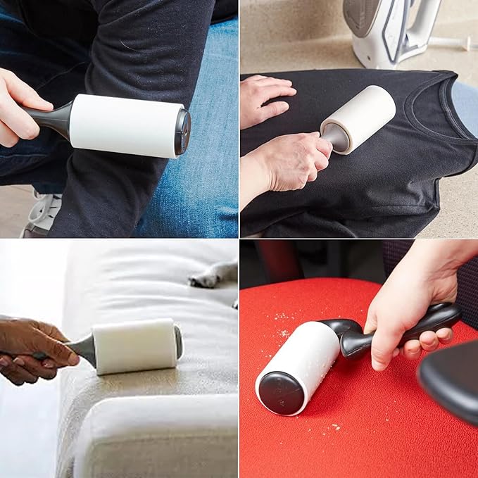 4 inch Lint Roller Refills for Scotch Brite Lint Roller Replacement Refills for Pet Hair Extra Sticky Everyday Clean Lint Remover Refills 6 Pack 60 Sheets per Roll Total 360 Sheets