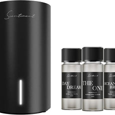 Scentiment Mini V2 LE Diffuser Discovery Kit Limited Edition – Smart Portable Cold-Air Diffuser with Wi-Fi & Touch Controls, Long Battery Life – Includes 3 Luxury Oils (20ml) - Black