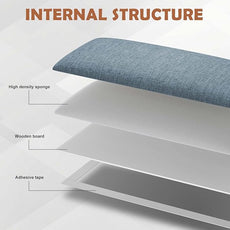 IFNOW Upholstered Wall Mounted Peel and Stick King Size Headboard, Soundproof 3D Wall Panels, Reusable and Removable Tufted Bed Headboard in Dusty Blue (12 Panels, 10