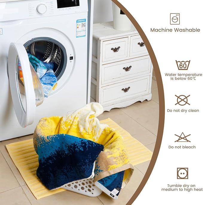 SEMAXE 4-Pack Luxury Bath Towels for Bathroom, 100% Cotton, Soft, Absorbent, and Quick-Drying, 55"x27", Colorful, Perfect for Hotels, Gyms, and Spas