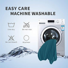 Easy-Going Stretch Bed Headboard Cover,Small Square Jacquard Headboard Slipcover, Dustproof Bed Head Cover for Bedroom (Full,Peacock Blue)