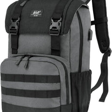 WOLT Laptop Backpack with USB Charging Port Fits Up to 17 Inch Laptop, College Backpack for Men Women, Computer Business Bookbag, Grey