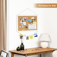Double-Sided Cork Board for Wall, 16