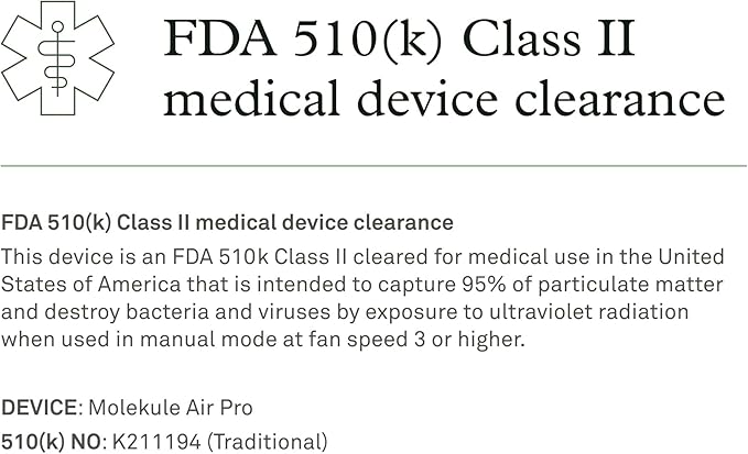 Molekule Air Pro Air Purifier - Purifies Rooms Up to 1000 Sq Ft with High Foot Traffic - FDA Cleared for Destruction of Viruses, Bacteria & Mold - Silver
