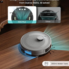 Lefant LiDAR Robot Vacuum and Mop Combo, 10000Pa Suction, 75-Day Self-Emptying Base with Multi-Floor Mapping, 240Min Runtime, Ideal for Pet Hair & Carpets, Wi-Fi/Alexa/App Control, M2S Plus