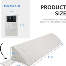 Bed Wedge Pillow for Headboard Gap Bed Mattress Gap Filler (0-8