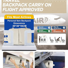 suwasp Vacuum Compression Backpack, 45L Expandable Travel Backpack with Electric Vacpack Pump, Travel Vacuum Bags with Shoe Compartment/17inch Laptop Compartment/USB Port, Beige