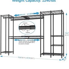 VIPEK X40 Expandable Large Reach-in Closet Rack Adjustable from 6'4