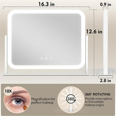 ROLOVE Lighted Makeup Mirror, 17