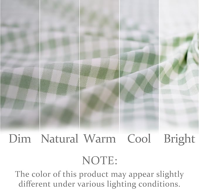 Green Plaid Duvet Cover Set Queen Size Checkered Grid Comforter Cover 100% Washed Cotton Bedding Set 3Pcs Ultra Soft Breathable Quilt Set Rustic Farmhouse Boho Cozy Bedroom Decor Gifts for Women Men