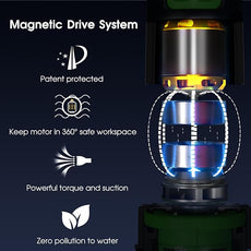 3 in 1 Rechargeable Pool & Spa Hot Tub Vacuum Cleaner - Dual Mode & Magnetic Drive System, 25µm Ultra Fine Mesh Filters for Hot Tub, Small Above Ground Pools - 90 Mins, Oil Absorbers, Poles