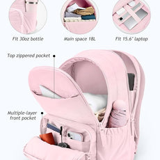 Travel Backpack for Women, 15.6 Inch College Laptop Backpack, Water Resistant Work Backpacks, Cute Quilted Bookbag