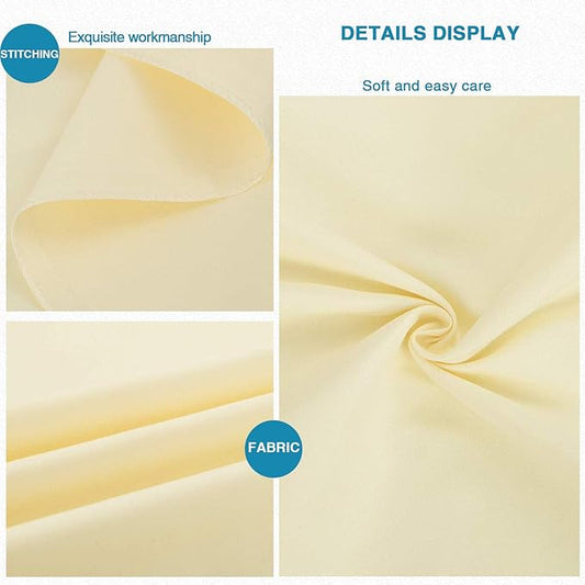 FLXXIE 2 Pack Microfiber King Pillow Cases, 1800 Super Soft Pillowcases with Envelope Closure, Wrinkle, Fade and Stain Resistant Pillow Covers, 20x36, Ivory
