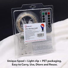 HXWEIYE Warm White Photo Clips String Light, Timer & 8 Modes, 33Ft 100LEDs Battery Powered Fairy Light with 52 Clear Clips & 12 Hooks on Wall for Hanging Picture,Bedroom Party