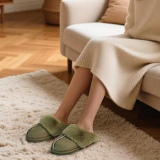 KuaiLu Womens Fluff Dual Memory Foam Slippers Ladies Cozy Arch Support Warm Scuff Slippers Slip on Comfy Winter House Shoes with Non-Slip Indoor Outdoor Hard Sole