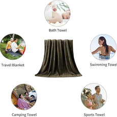 Ferdilan 8 Pack Bath Towel Set, 2 Extra Large Bath Towel Sheets, 2 Hand Towels and 4 Washcloths Ultra Soft and Absorbent Chair Towels for Bathroom, Quick Dry Towel for Home Hotel,Brown