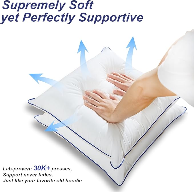 12x20 Pillow Insert Set of 2, Christmas Decorative Lumbar Pillow Inserts, Hypoallergenic Soft Machine Washable Throw Pillows for Couch, for Bed,White