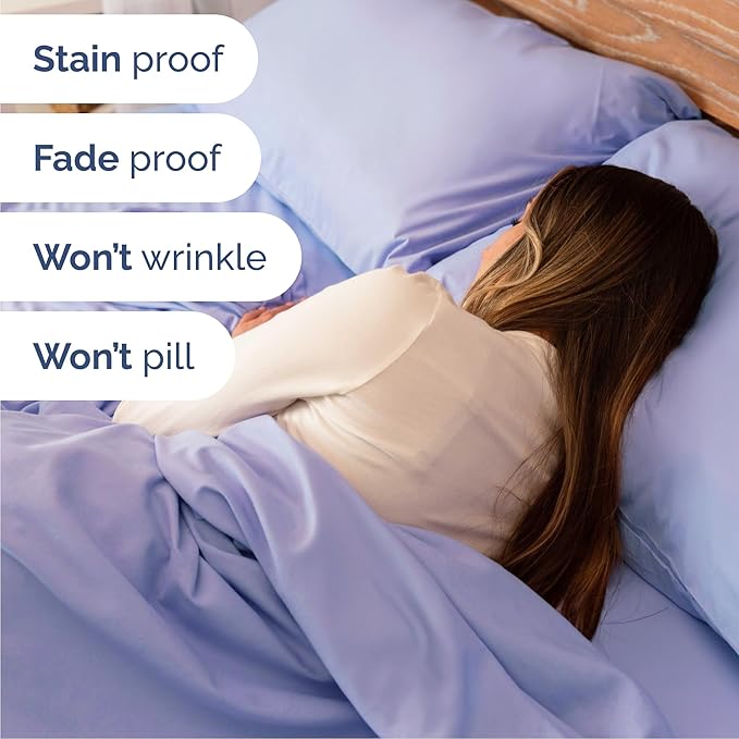 Cal King Size 4 Piece Sheet Set - Comfy Breathable & Cooling Bed Sheets Set - Hotel Luxury Bedding for Women, Men, Kids, Teens, Boys & Girls - Deep Pockets, Soft, Wrinkle Free - Oeko-Tex - Lavender