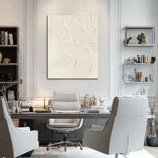 CHUDANHAO Abstract Hand Painted Wall Art Beige Wall Decor Line Hanging Art 32