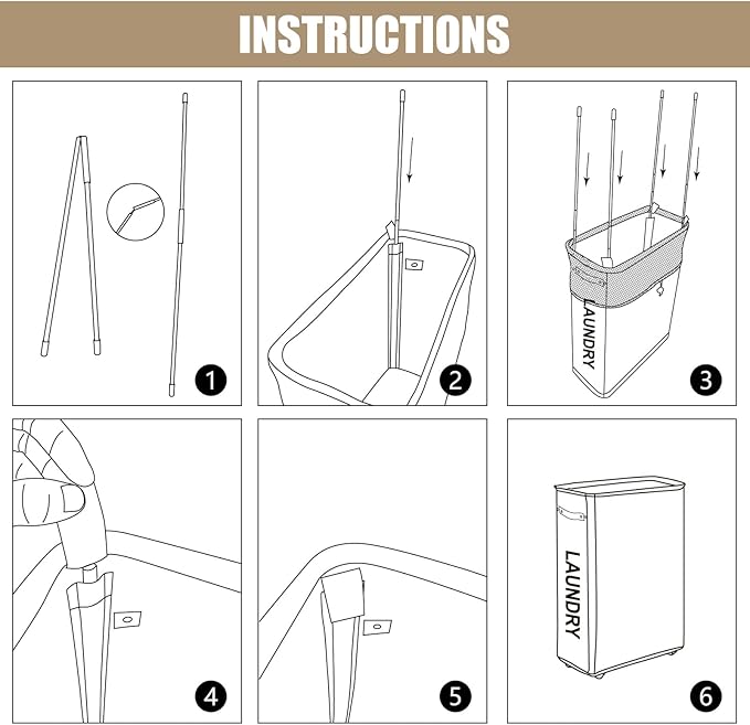 DOKEHOM 25-Inches Slim Laundry Basket on Wheels, Collapsible Rolling Laundry Hamper, Foldable Narrow Corner Clothes Storage Bins (Black)