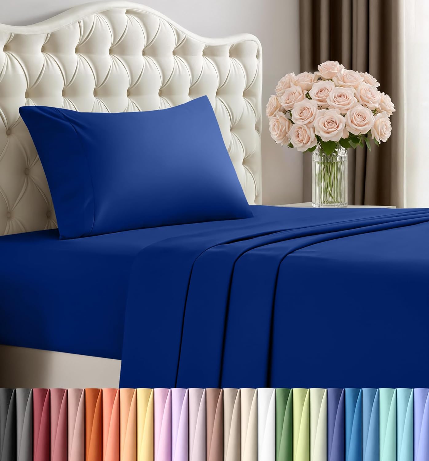 Utopia Bedding Queen Size Sheet Set – 4 Piece Bed Sheets, Soft and Breathable Microfiber, Includes 1 Fitted Sheet, 1 Flat Sheet and 2 Pillowcases – Oeko Tex (Grey) Dormly