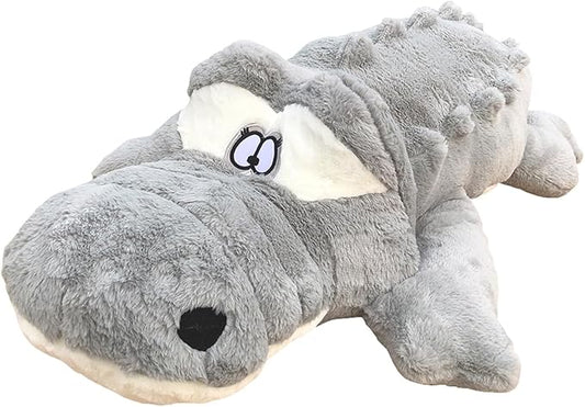 Hofun4U Alligator Plush Pillow, 61 inch Alligator Stuffed Animal, Home Decoration Christmas Valentine’s Birthday Gift for Boys Girls Adults Kids (Grey)