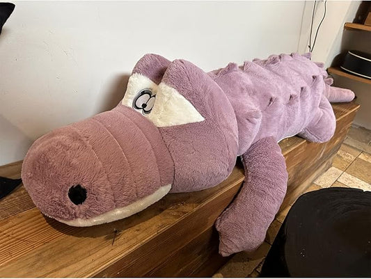 Hofun4U Alligator Plush Pillow, 67 inch Alligator Stuffed Animal, Home Decor Christmas Valentine’s Birthday Gift for Boys Girls Adults Kids (Purple)