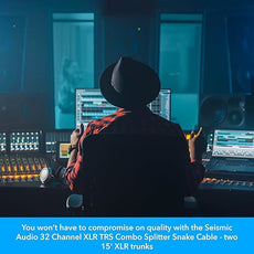 Seismic Audio - SARMSS-32x1515 - 32 Channel XLR TRS Combo Splitter Snake Cable - two 15' XLR trunks