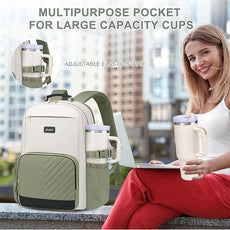 Laptop Backpack for Women Bookbag: 17 inch Work School Backpacks with Pouch Pocket for Large Capacity Cup & USB Charger College Book Bag Travel Business Nurse Teacher Bookbags Anti-theft Back Pack
