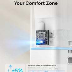 Dreo 11L Smart Humidifier Large Room 700 ft², 100H Cool Mist Air Humidifiers for Bedroom, Top-Fill Self-Cleaning Tank, 26dB, Auto Mode, Aroma Box, RGB Light, Remote & APP Control, Baby, Plant, Blue