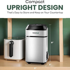 Vacuum Sealer for Food with 12 Bags, Preserves Foods 5x Longer, Space Saving Compact Upright Design Allows Machine to Seal Marinades, Soups, Meats for Sous Vide Cooking, Vegetables