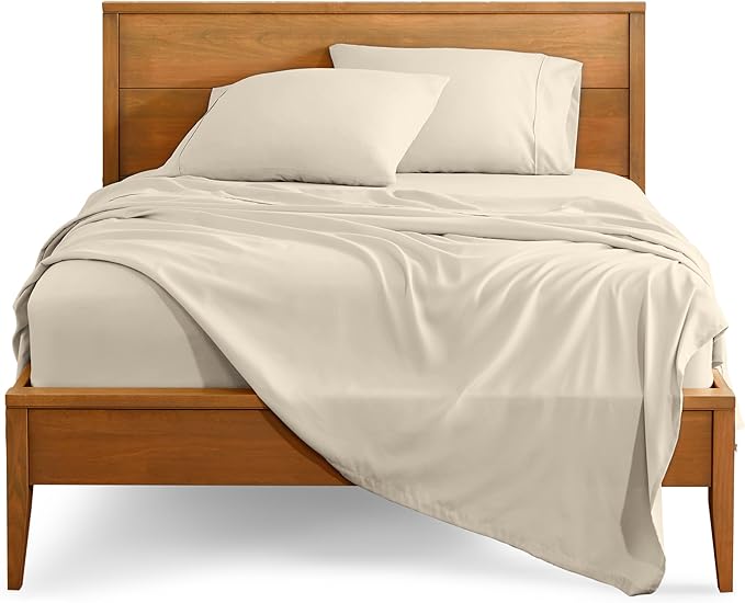 Bare Home Twin XL Sheet Set - College Dorm Size - Luxury 1800 Ultra-Soft Microfiber Twin Extra Long Bed Sheets - Deep Pockets - Easy Fit - Extra Soft - 3 Piece Set - Bed Sheets (Twin XL, Sand) BareHome