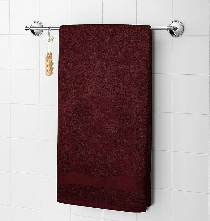 Softolle Luxury Bath Towels Set of 4 (27” x 54”) | Towels for Bathroom | Super Soft | Highly Absorbent Towels for Home, Spa, Gym (Red)