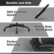 Youhauchair Executive Office Chair, Ergonomic PU Leather Computer Desk Chair with Lumbar Support, Flip-up Armrests and Adjustable Height, for Home Office, Brown