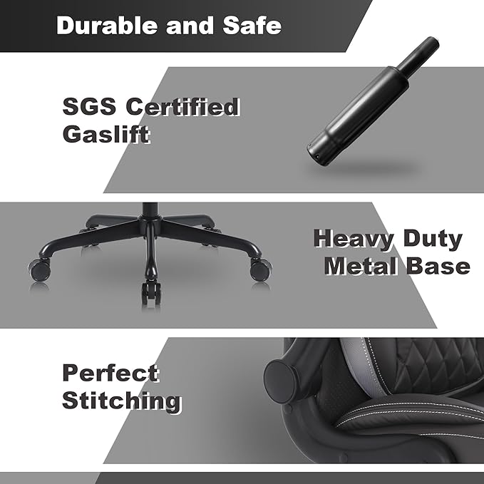 Youhauchair Executive Office Chair, Ergonomic PU Leather Computer Desk Chair with Lumbar Support, Flip-up Armrests and Adjustable Height, for Home Office, Brown