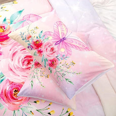 CVHOUSE Butterfly Comforter Set King for Girls Women - 3 Piece Bedding Set With 1 Comforter and 2 Pillowcases - Butterflies Bedspread, Duvet, Quilt Set