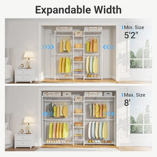 VIPEK X3 Expandable Heavy Duty Clothes Rack Adjustable from 5'2