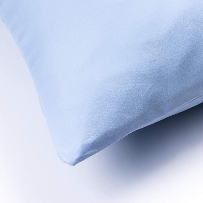FLXXIE 2 Pack Microfiber King Pillow Cases, 1800 Super Soft Pillowcases with Envelope Closure, Wrinkle, Fade and Stain Resistant Pillow Covers, 20x36, Sky Blue