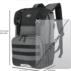 WOLT Laptop Backpack with USB Charging Port Fits Up to 17 Inch Laptop, College Backpack for Men Women, Computer Business Bookbag, Grey