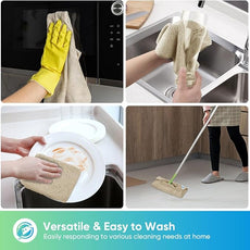 HOMEXCEL Brown Microfiber Cleaning Cloth, 12 Pack Premium Microfiber Towels for Cars, Lint Free, Scratch-Free, Highly Absorbent, Reusable Cleaning Rags for Car, Household, Kitchen, Window, 11.5