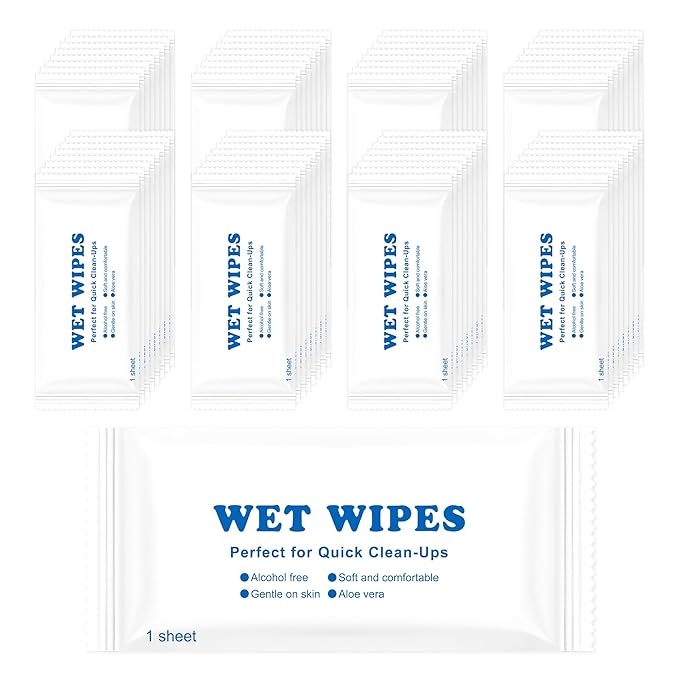 Individually Wrapped Wet Wipes, Wet Wipes For Hands Bulk, Easy To Carry, Quick To Clean Hands, Suitable For Restaurants, Barbecues, Travel, Weddings, Homeless People (200-PACK)