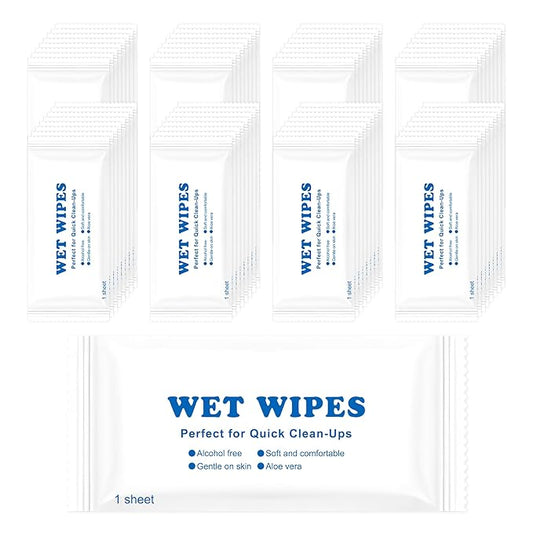 Individually Wrapped Wet Wipes, Wet Wipes For Hands Bulk, Easy To Carry, Quick To Clean Hands, Suitable For Restaurants, Barbecues, Travel, Weddings, Homeless People (200-PACK)