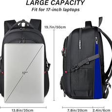 Gym Backpack For Men Women, 45L Expandable Travel Backpack with Shoe Compartment, Water Resistant Workout Sports Bag with USB Port Fit 17 Inch Laptop, Ideal for Gym, Sports, Camping, Hiking