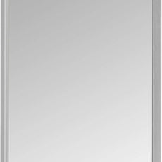 Amazon Basics Rectangular Wall Mount Mirror, Peaked Trim, Nickel, 24