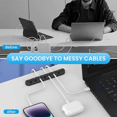 AhaStyle Cable Clips, 3 Pack Cord Holders Cable Organizer Self Adhesive Cord Keeper for Desktop Organizing USB Cable/Nightstand Power Cord/Mouse Cable/Wire PC/Cord Clips for Home Office and Car